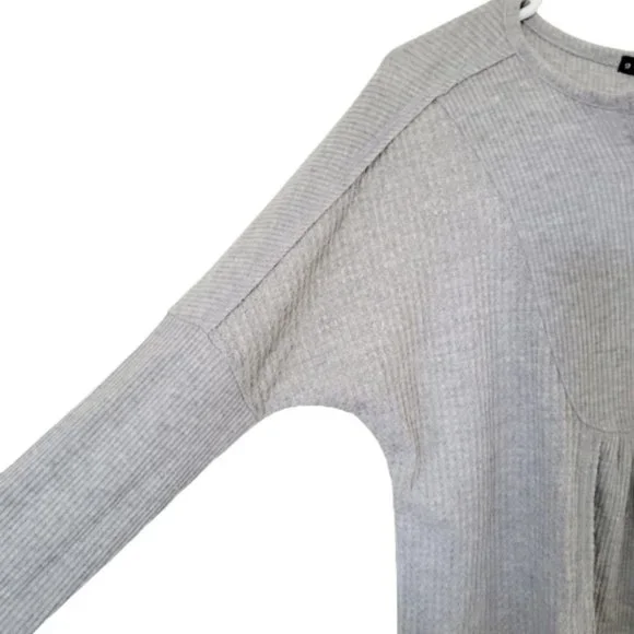 GIBSON Look NWOT Babydoll long sleeve sweater,  waffle fabric, very oversize - Picture 3 of 5